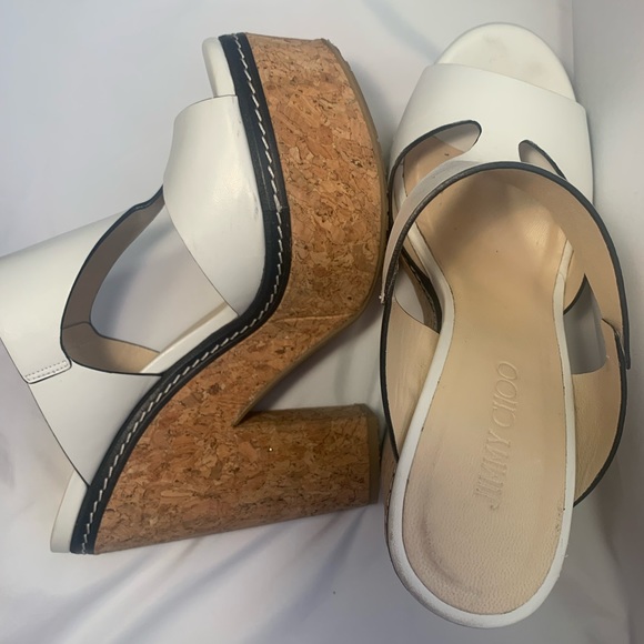 Jimmy Choo 39.5 white platforms - Picture 4 of 5